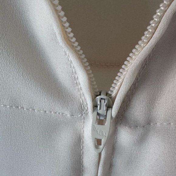 Vintage 90s Ivory Minimalist Slip Dress Maxi Bridal XS S Handmade - Picture 7 of 13